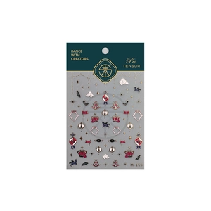 High-quality gold foil nail stickers with cute patterns and elegant ornaments M-159