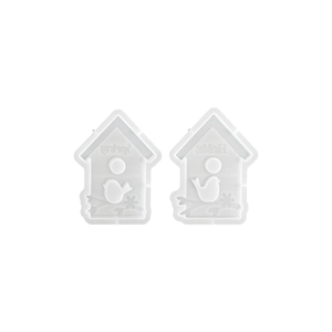 Set di stampi in silicone a forma di casetta con motivi a rilievo Spring e HOME per DIY