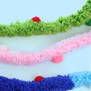 Soft plush cat wand toy set with durable tear-resistant fabric in pink and blue
