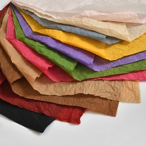 Crinkled Flower Wrapping Paper Thickened Hand Rubbed Texture For DIY Gift Bouquet Multi Color Artistic Crafting