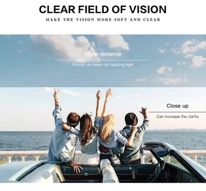 Clear field of vision detail for daisy flower sunglasses showing crisp travel view