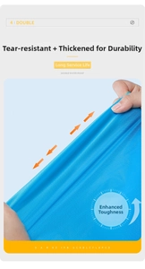 Detail showing high-tenacity thickened blue EVA fabric with anti-tear stretch performance