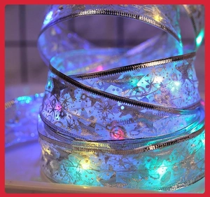 Christmas LED ribbon light with star patterns for tree decoration and festive atmosphere