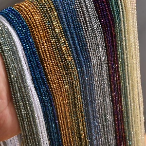Faceted Glass Crystal Spacer Beads Small Shiny Wheel Beads For DIY Jewelry Making Necklaces Bracelets Earrings