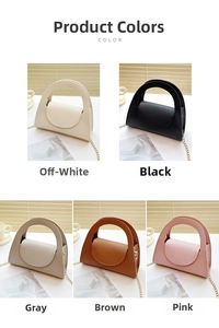 Litchi texture mini handbags in five colors with delicate metal chain straps