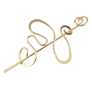 Irregular Wavy Winding Alloy Hair Stick Minimalist Abstract Line Hair Pin Elegant Metal Hair Accessories For Women