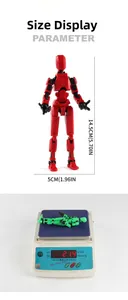Detailed size and weight specs of the 14.5cm movable 3D jointed action figure model