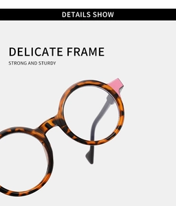 Detail show of retro round tortoiseshell frame glasses with delicate sturdy pink hinges