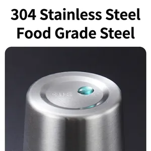 Bottom view of 304 stainless steel beer cup with SUS304 stamp and brushed texture
