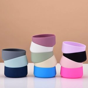 Universal silicone protective boots for water bottles in various vibrant colors