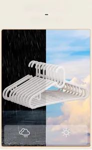 Dual-use Nordic style hangers shown with weather-resistant sun and rain proof icons