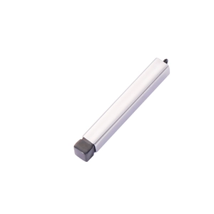 Detailed macro view of the telescopic rectangular mirror steel pendant with hidden compartment