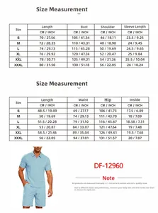 Tabella delle taglie dettagliata per completo casual da uomo con misure sopra e sotto