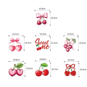 Sweet One cherry birthday party decoration banners and cherry themed spiral hanging supplies