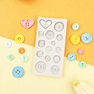 DIY buttons silicone mold for baking, chocolate, and cake decorating with 18 cavities