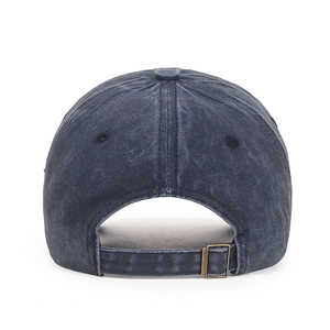Casquette de baseball en coton délavé classique avec boucle réglable en métal style vintage
