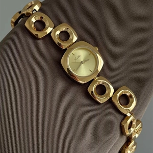 Women Fashion Quartz Watch With Hollow Alloy Bracelet Square Dial Waterproof Casual Elegant Timepiece