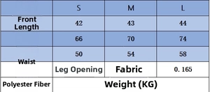 Size chart for women's knit vest and skirt set with detailed measurements and polyester info