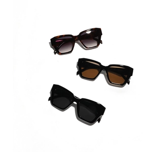 Modern oversized square sunglasses in black and tortoiseshell for men and women