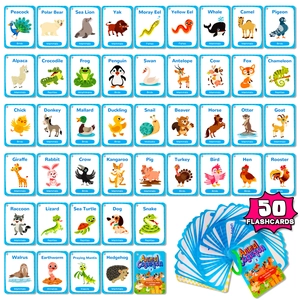 Toddler Animal Cognition English Enlightenment Flashcards Double Sided Phonics Early Education Learning Cards For Children