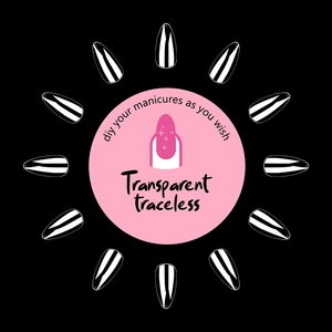 120 pieces of transparent traceless almond false nails for DIY manicure designs