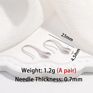 Crochets de boucles d'oreilles en argent S925 avec zircons pour perles en forme de U