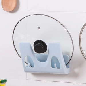 Aan de muur gemonteerd plastic dekselrek voor de keuken met boorvrij ontwerp voor opslag