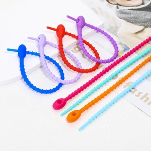 Silicone Cable Ties Colorful Adjustable Reusable Straps For Cord Management DIY Accessory Pendants Glow In The Dark