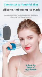Silicone facial ice roller for puffiness relief and pore shrinking with blue and grey options