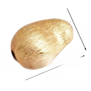 Detailed specs for oval gold micro-set zircon heart bead with 13x20mm dimensions