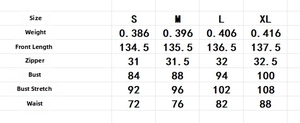 Size chart for the elegant V-neck mesh maxi dress showing S to XL dimensions and weight