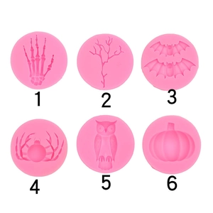 Halloween Silicone Mold Pumpkin Bat Spider Owl Skeleton Hand For Fondant Chocolate Cake Decorating DIY Baking Tool