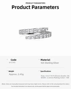 Detail view of S925 sterling silver wrap ring with rectangular 5A cubic zirconia stones