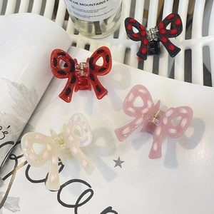Pinces À Cheveux Nœud Acrylique Fait Main Fil Barrettes Doux Nœud Papillon Accessoires Cheveux Pour Femmes Filles