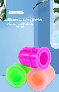 Close-up of soft silicone suction cupping massage tools for pediatric physical therapy