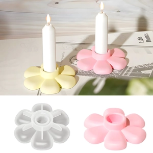 Moule En Silicone Pour Chandelier À Fleurs Moulage De Résine Époxy Diy Pour Bougeoir Long Décor D'Ornement