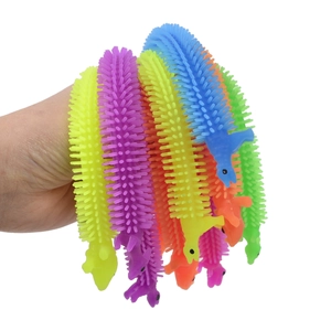Dinosaur Caterpillar Stretchy String Fidget Toys TPR Soft Rubber Sensory Relief Stress Vent Bracelet For Kids