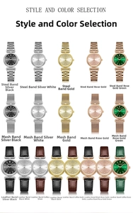 Selection of retro SANDA watches with steel mesh, metal link, and leather strap options