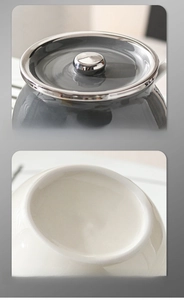 Detail of the high-temperature ceramic jar showing lid knob and non-slip bottom base
