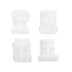 Set of four cute squirrel silicone molds for DIY handmade candles and plaster ornaments