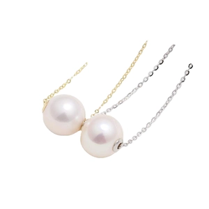 Elegant natural freshwater pearl necklace pendant in gold and silver finish options