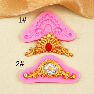 Molde De Silicona Con Borde De Relieve Barroco Para Decoración De Pasteles Fondant Retro Europeo Floral Arcilla DIY
