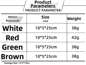 Detailed size and weight chart for Christmas bells with bow and hemp rope decorations