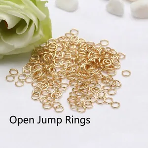 Bulk 14K vergulde open buigringen voor handgemaakte DIY sieraden connectoren