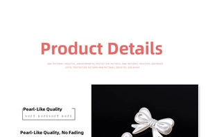Macro detail of pearlescent white bow charm featuring a fade-resistant glossy finish