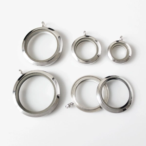 Stainless steel GAWU glass pendants in various sizes for custom jewelry making