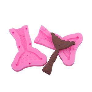 3D mermaid tail silicone mold set for chocolate fondant and creative cake decorating