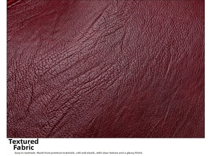 Macro shot of soft textured deep red leather fabric with elastic and durable finish