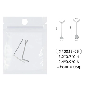 Y-shaped nail art magnet tool specifications showing sizes 2.2cm and 2.4cm in silver finish