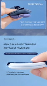 Detail of 0.7cm ultra-thin air cushion puff with tight texture for natural makeup